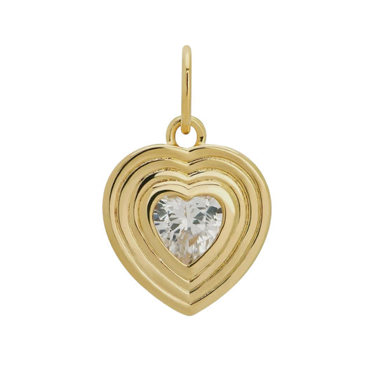 Heart diamond charm