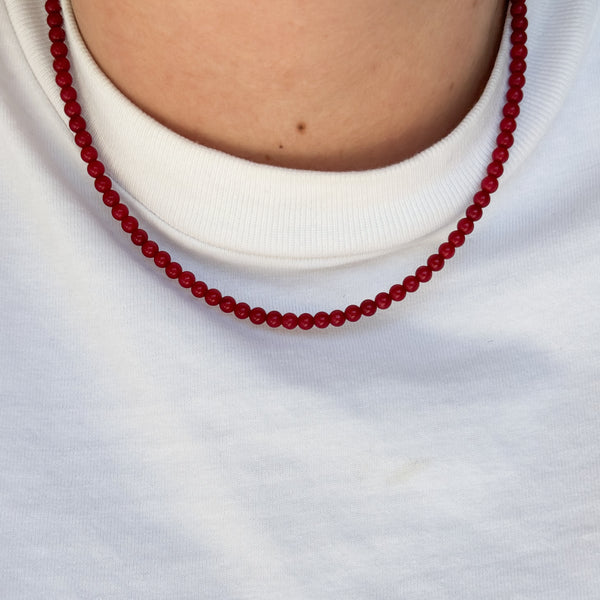 Corallo dark red necklace