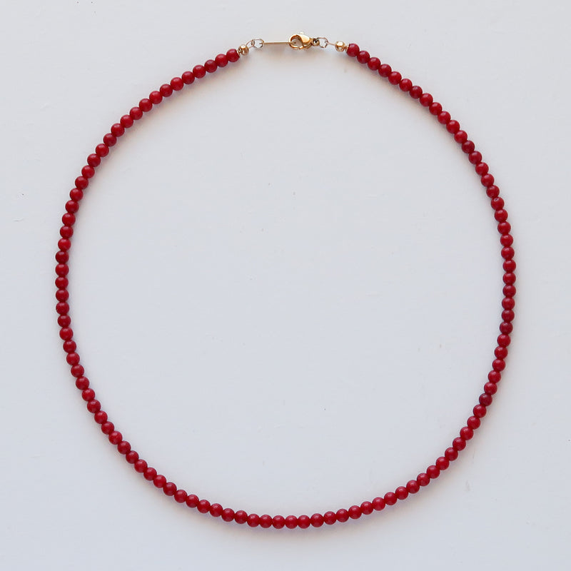 Corallo dark red necklace